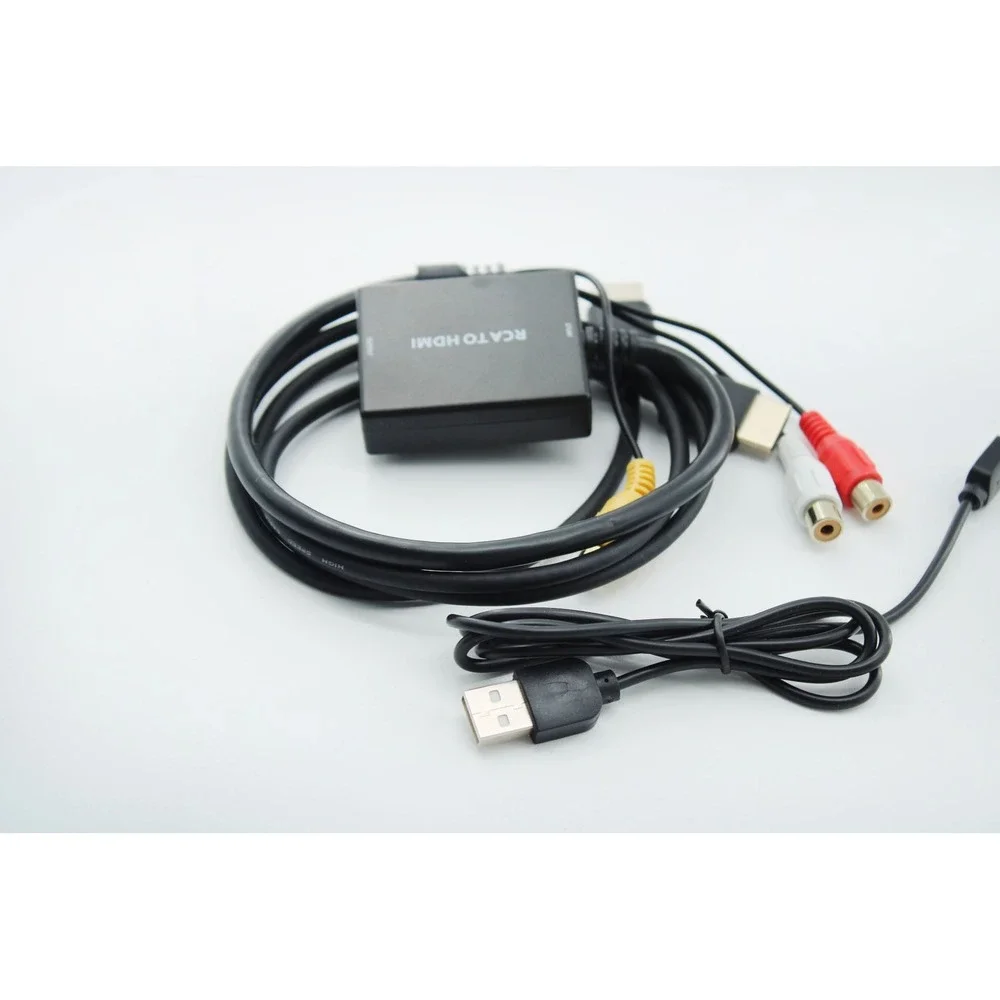 Uzifhdhi RCA to HDMI Converter AV to HDMI Adapter for PS2 VHS VCR Blu-Ray DVD